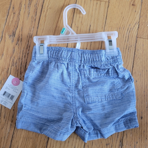 Blue and White Striped Boys Shorts - Picture 2 of 2
